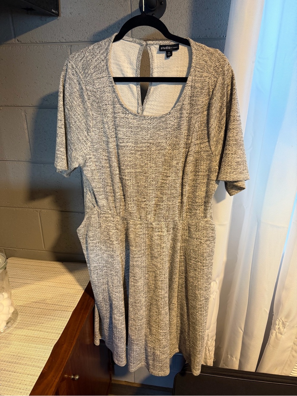 Torrid Gray Scoop Neck Short Sleeve Knit Dress